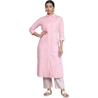 Libas Women's Cotton Regular Kurta (37131_Pink