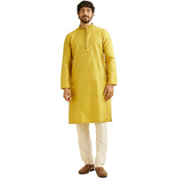 Manyavar Selfdesign Casual Kurta And Pyjama Set For Men