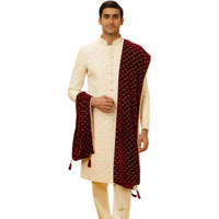Manyavar Smart Maroon Dupatta