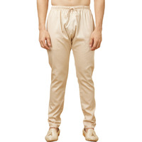 Manyavar Traditional Cotton Readymade Stiched Pyjama For Men - (Pista, Large)