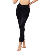 Clovia Women's Petticoat Style Saree Shapewear With Drawstring/Naada (Sw0048P13_Dark Black_S)