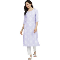 Ketch Women's Polyester Regular Fashion Kurta (Khku000030_Mauve), 2Xl