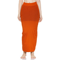 Zivame All Day Flared Mermaid Reversible Saree Shapewear - Persimmon Orange N Jet Black