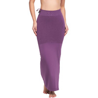 Clovia Women's Petticoat Style Saree Shapewear With Drawstring/Naada (Sw0048P15_Purple_L)