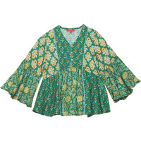 Biba Girls Printed Short_Kurta Kid(Kw5507_Green_7)