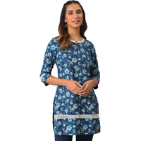 Aurelia Women's Viscose Regular Kurta (22Fea30298-504116_Blue