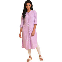 W For Woman Women's Viscose Regular Kurta (23Few18951-120110_Purple