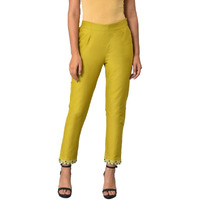 W Cotton Blend Strechable Parallel Pants For Women | Cotton Blend Parallel Pants For Women | Trousers For Women | W For Woman