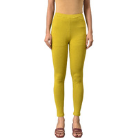 W For Woman Women Green Cotton Jersey Regular Fit Tights_23Few60105-219149_Xl