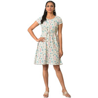 Off-White A-Line Printed Summer Dress