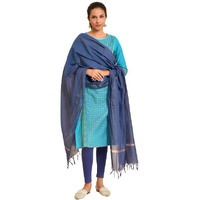W For Woman Women Cotton Purple Chanderi Dupatta (8905661114931_Free Size)