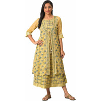 Aurelia Women's Polyester Clothing Set (23Feas14046-505371_Yellow