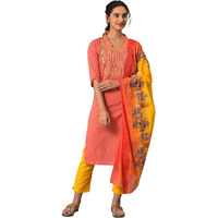 Aurelia Women's Cotton Clothing Set (22Auas13577-702661_Orange