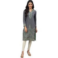 Aurelia Women's Cotton Regular Kurta (22Noa13699-703488_Grey