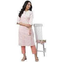 Aurelia Women Cotton Kurta 23Aua14474-704541-Peach-L Coral