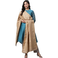 Aurelia Women Gold Geometric Jacquard Jacquard Dupatta