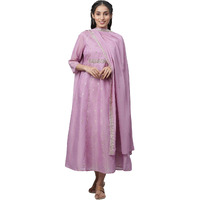 Aurelia Embroidered Purple Dress Dupatta Set