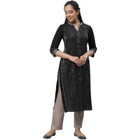 Aurelia Women Cotton Kurta 23Aua14194-704235-Black-S
