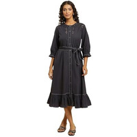 W For Woman Blue Cut Work Embroidered Dress_23Auw10001-830045_L