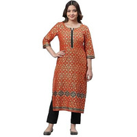 Aurelia Women's Cotton Regular Shirt (23Aua14531-507620_Burnt Orange
