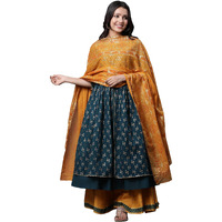 Aurelia Women Yellow Printed Voile Dupatta