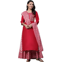 Jazzy Pink Printed Voile Dupatta