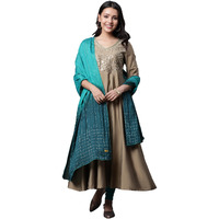 Green And Blue Ombre Embellished Dupatta