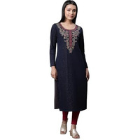 Aurelia Women's Polycotton Regular Kurta (23Noa14732-704475_Blue