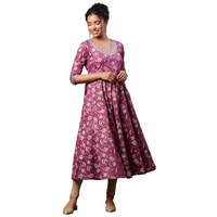 Aurelia Women's Cotton Regular Kurta (23Aua14967-506947_Purple