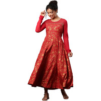 Aurelia Women's 100% Viscose Regular Kurta (23Aua14968-506938_Red