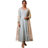 Aurelia Women's Rayon Kurta Set (24Fed10603_Blue