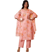 Aurelia Women's Polyester Kurta Set (24Feas15215_Peach