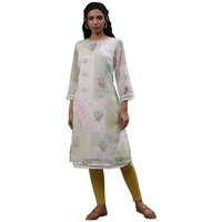W For Woman W Women Multicolour Floral Print Kota A-Line Kurta_24Few11278-123469_L