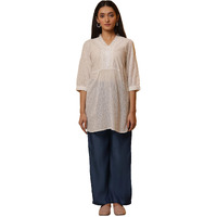 Aurelia Women's Striped Cotton Kurti Set With Pants