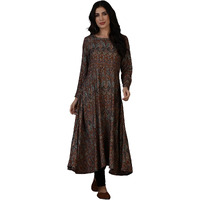 W For Woman Multicolour Printed Beads Flarred Dresses (Size: 3Xl)-24Now11957-125030