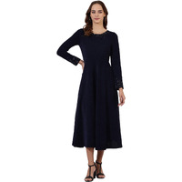 W For Woman Blue Embroidered Sequins Flarred Dresses (Size: Xl)-24Now11873-407058