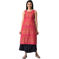 Pink Light Festive Sleeveless Kurta (Size: 2Xl)-24Aua14115-701306