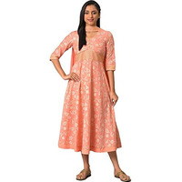Orange Zari Embroidered Dress And Dupatta (Size: Xl)-24Auas13927-506415