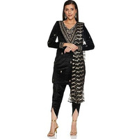 Ketch Polyester Womens Kurta&Palazzo&Shrug (Khk3000440_Black