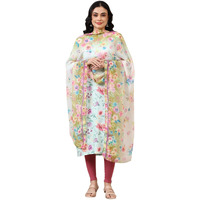 Aurelia Women's Multi-Coloured Floral Printed Georgette Dupatta (Size: Free Size)-A80002-508932
