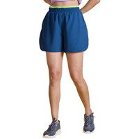 Nykd All Day Meshed Shorts With Curved Hem And Side Pockets For Women,Adjustable Drawstring For Outdoor/Workout - Shorts, Nyat275, S Blue, M, 1N