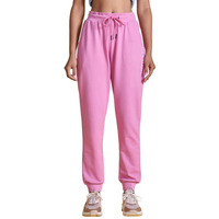 Nykd All Day Iconic Ribbed Super Comfy Stylish Cotton Printed Joggers/Trackpant For Women & Trendy Design For All Occasions Sweatpants & Joggers, Nyat273, Pink, M, 1N