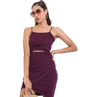 Ketch Women's Polyester Blend Bodycon Mini Casual Dress (Khj6000162_Purple