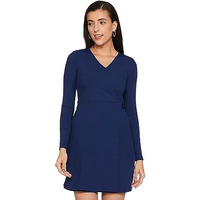 Ketch Lycra Womens Long Sleeve Casual Fit Dress Mini Khj6000187_Navy