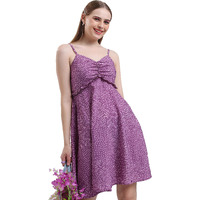 Ketch Polyester Womens Western Casual Fit Dress Standard Length (Khj6000245_Lavender_S)