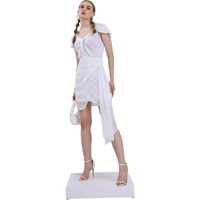 Ketch Women's Polyester Modern Mini Casual Dress (Khj6000260_White