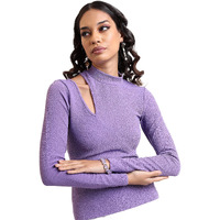 Ketch Women's Regular Fit Dress Shirt (Khtp000193_Purple