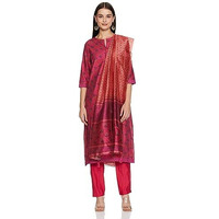 Ketch Women's Polyester Blend Kurta&Pant&Duppata (Khk3000803_Pink