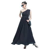 Ketch Cotton Blend Women Casual Fit Black Dress Maxi Khj6000351