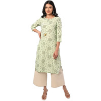 Rangita Mint Green Rayon Calf Length Printed A-Line Kurti For Women | Kurta For Women_3Xl